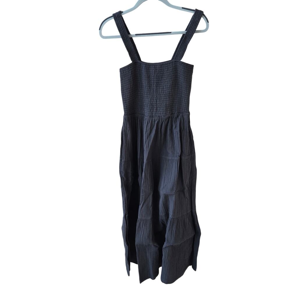 Quince 100% Organic Cotton Gauze Smocked Sleeveless Maxi Dress Size S EUC - Picture 3 of 9